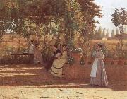 Sylvestro Lega The Pergola oil painting